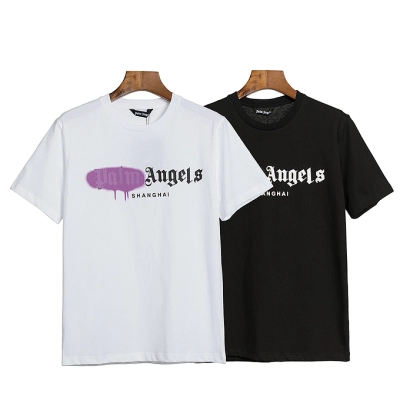 EM Sneakers Palm Angels T-shirt #2009 Black /White 01