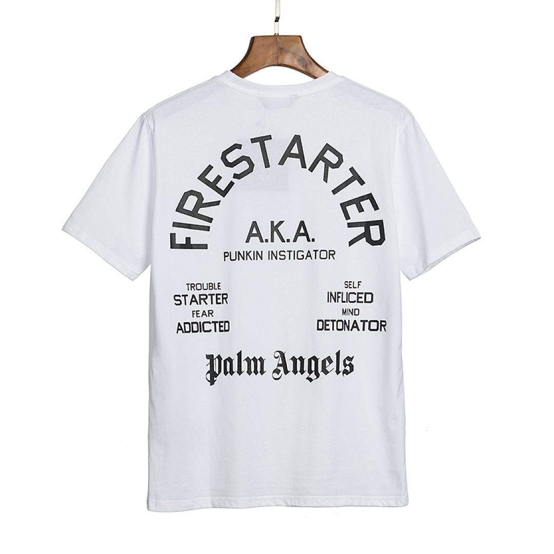 EM Sneakers Palm Angels T-shirt #2020 Black /White