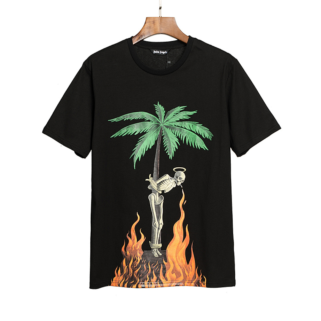 EM Sneakers Palm Angels T-shirt #2020 Black /White
