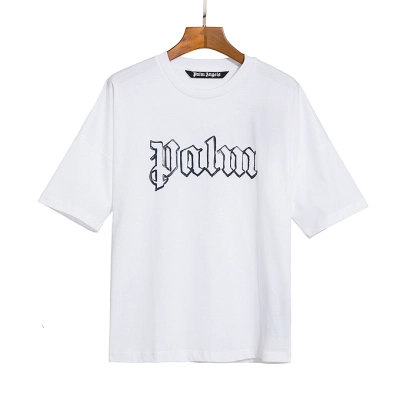 EM Sneakers Palm Angels T-shirt #2070 Black /White 02