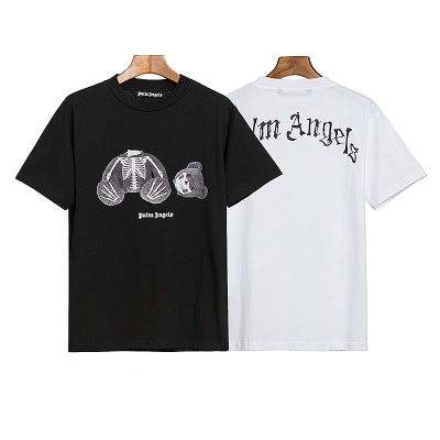 EM Sneakers Palm Angels T-shirt #2111 Black /White 01