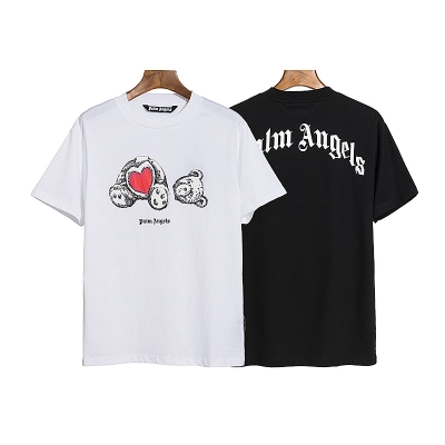 EM Sneakers Palm Angels T-shirt #2151 Black /White 01