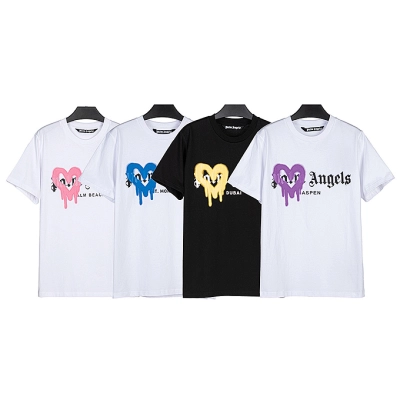 EM Sneakers Palm Angels T-shirt #2170 Black /White-Pink /White-Blue /White-Purple 01