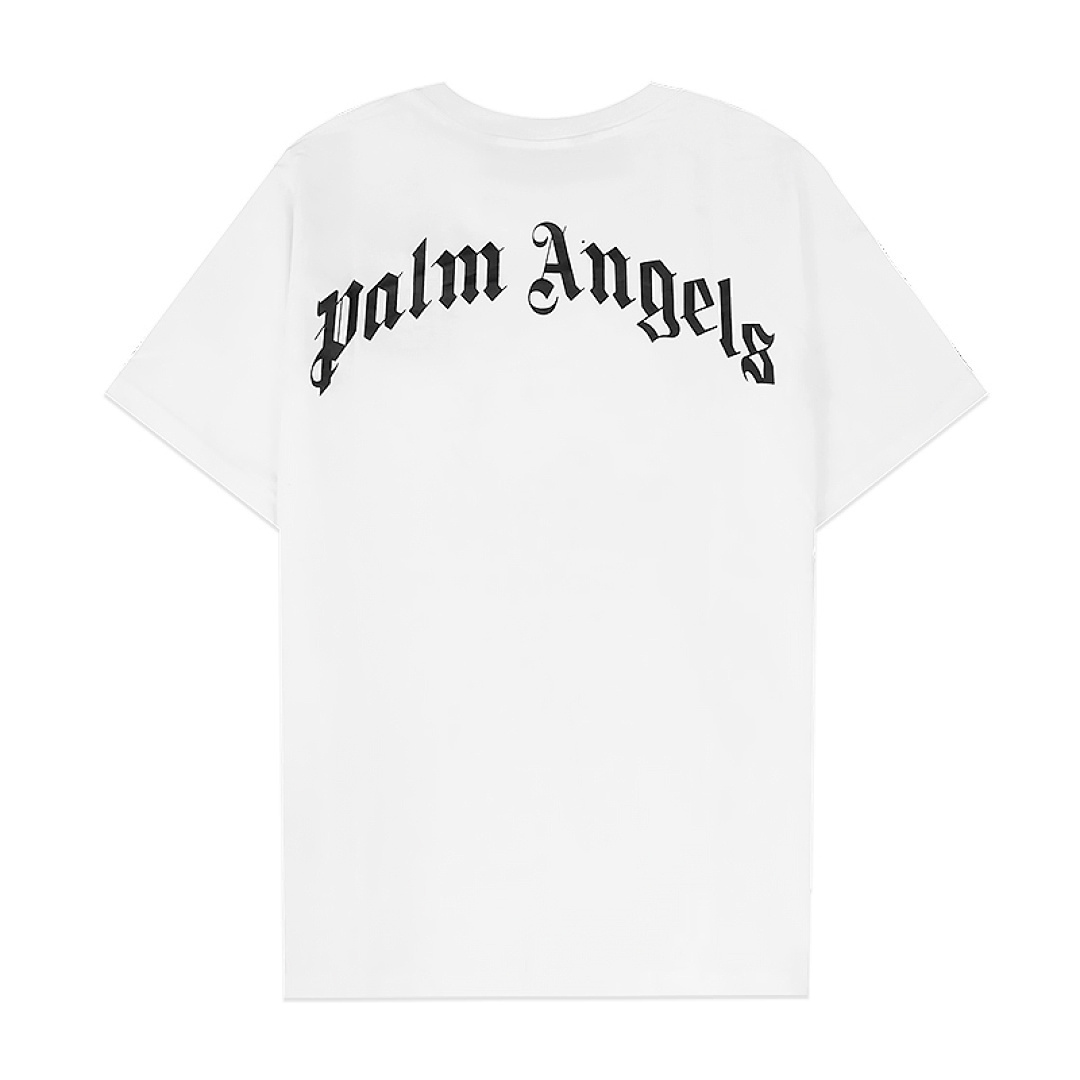 EM Sneakers Palm Angels T-shirt #2187 Black /White /Fluorescent Green