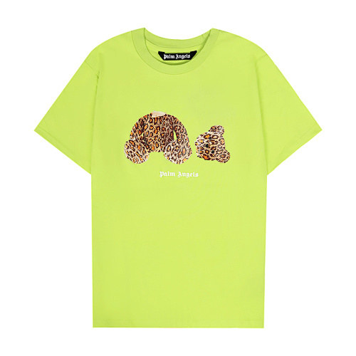 EM Sneakers Palm Angels T-shirt #2187 Black /White /Fluorescent Green