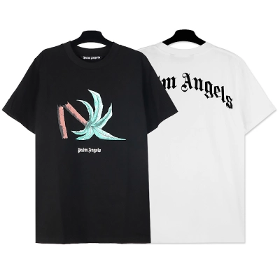 EM Sneakers Palm Angels T-shirt #2198 Black /White 01