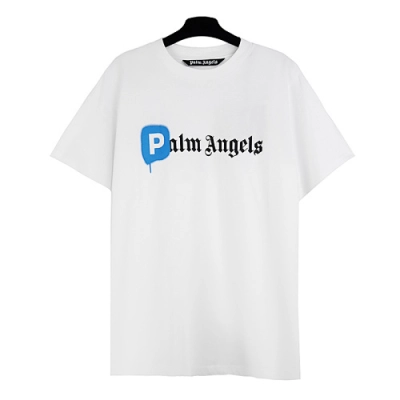 EM Sneakers Palm Angels T-shirt #2200 Black /White 02