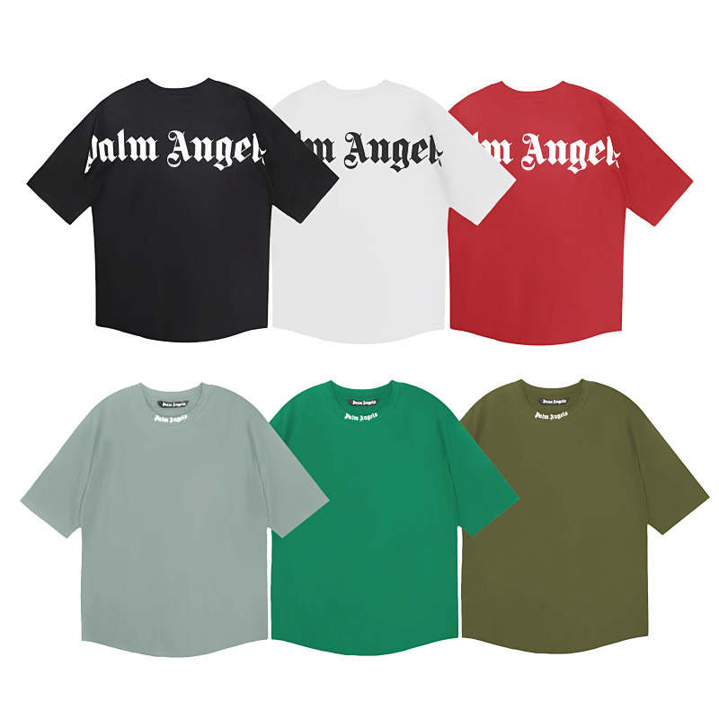 EM Sneakers Palm Angels T-shirt #2206 Black /White /Red /Green /Turquoise /Military