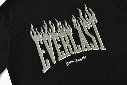 EM Sneakers Palm Angels T-shirt #2345 Black /Yellow