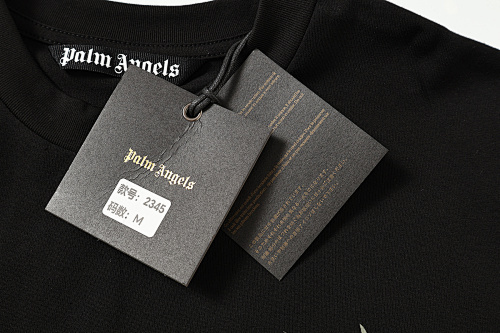 EM Sneakers Palm Angels T-shirt #2345 Black /Yellow