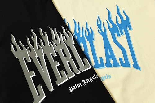 EM Sneakers Palm Angels T-shirt #2345 Black /Yellow