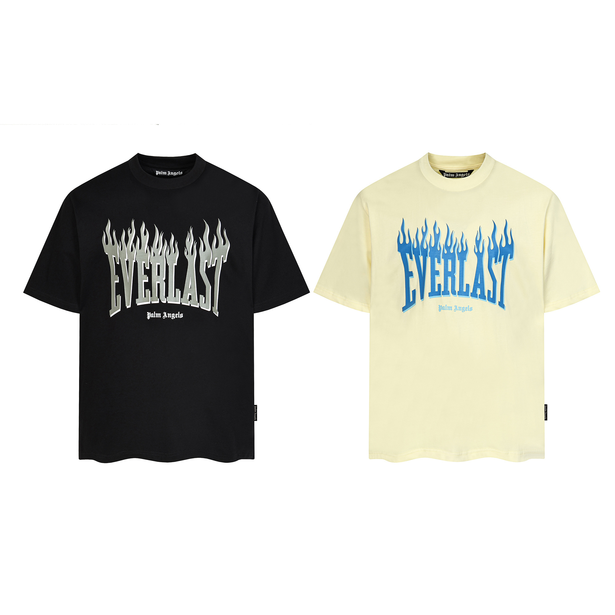 EM Sneakers Palm Angels T-shirt #2345 Black /Yellow