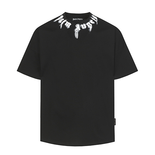 EM Sneakers Palm Angels T-shirt #2347 Black-Pink /White /Black-White