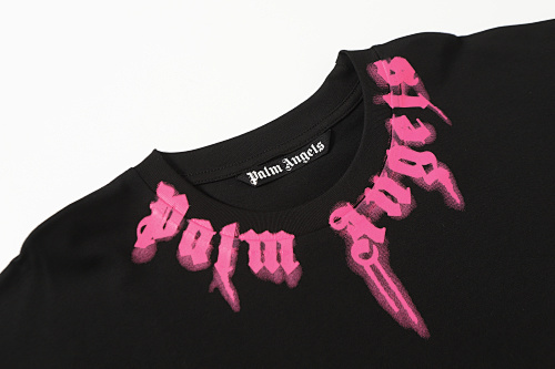 EM Sneakers Palm Angels T-shirt #2347 Black-Pink /White /Black-White