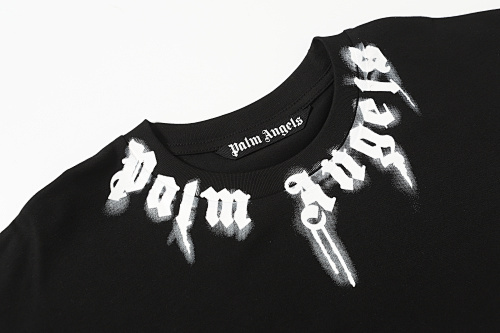 EM Sneakers Palm Angels T-shirt #2347 Black-Pink /White /Black-White