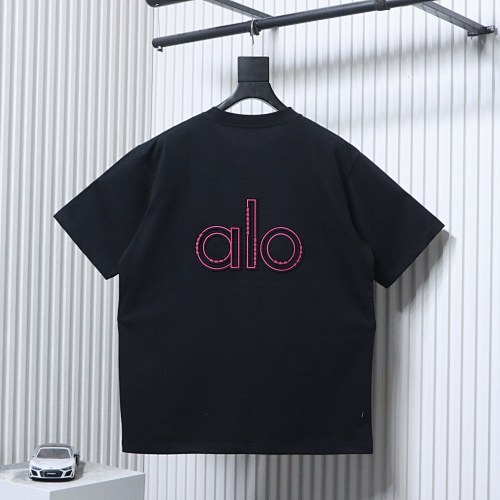 EM Sneakers ALO Yoga 26SS Back Logo Embroidered T-Shirt Black