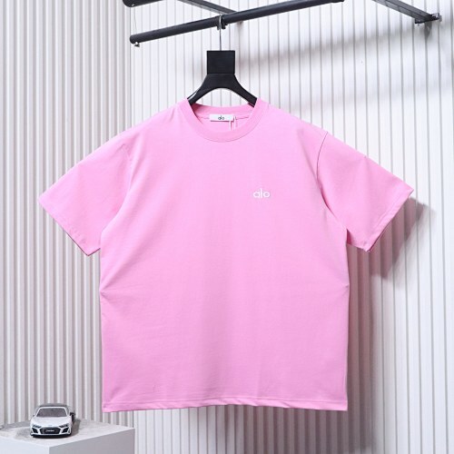 EM Sneakers ALO Yoga 26SS Back Logo Embroidered T-Shirt Pink
