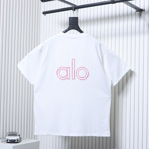 EM Sneakers ALO Yoga 26SS Back Logo Embroidered T-Shirt White