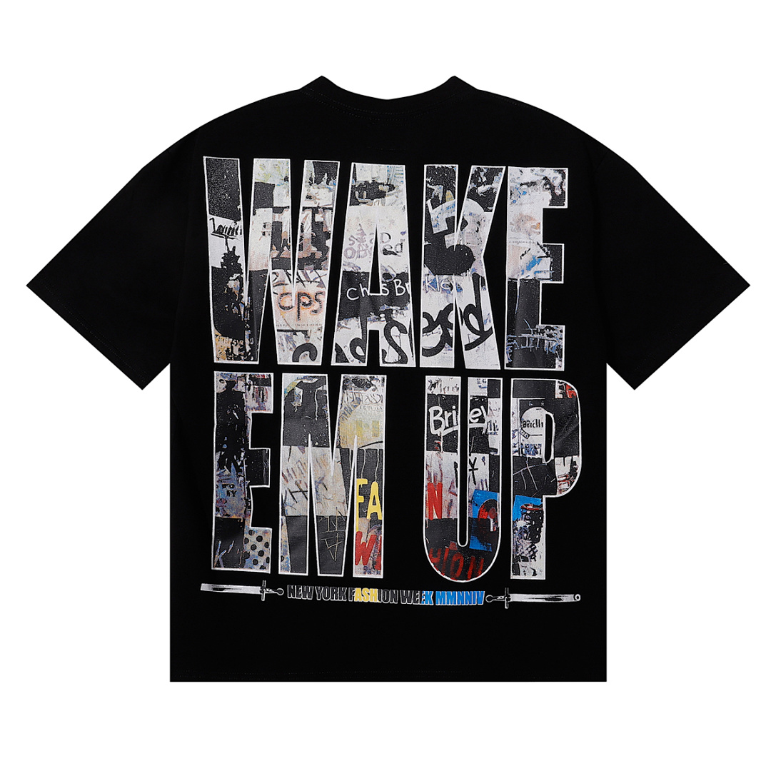 EM Sneakers Godspeed Basketball No. 13 Player Poster Print T-shirt #7055 Black /Apricot