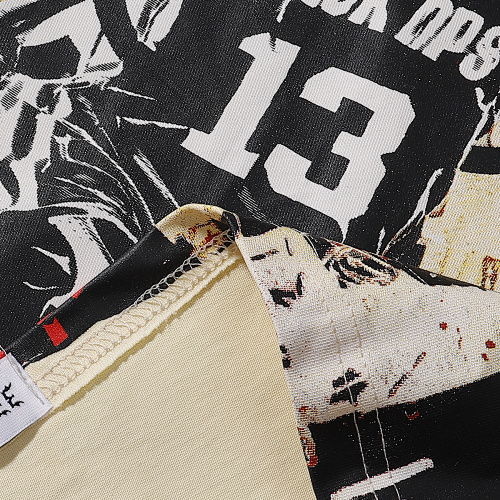 EM Sneakers Godspeed Basketball No. 13 Player Poster Print T-shirt #7055 Black /Apricot