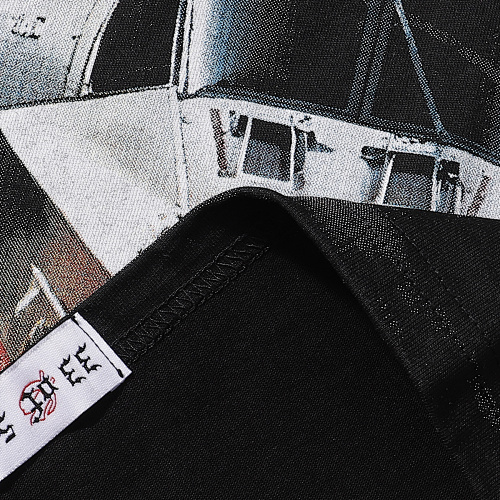 EM Sneakers Godspeed Helicopter Print T-shirt #7035 Black