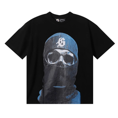 EM Sneakers Godspeed Masked Print T-shirt #7036 Black /White 02
