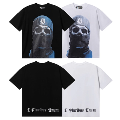 EM Sneakers Godspeed Masked Print T-shirt #7036 Black /White 01