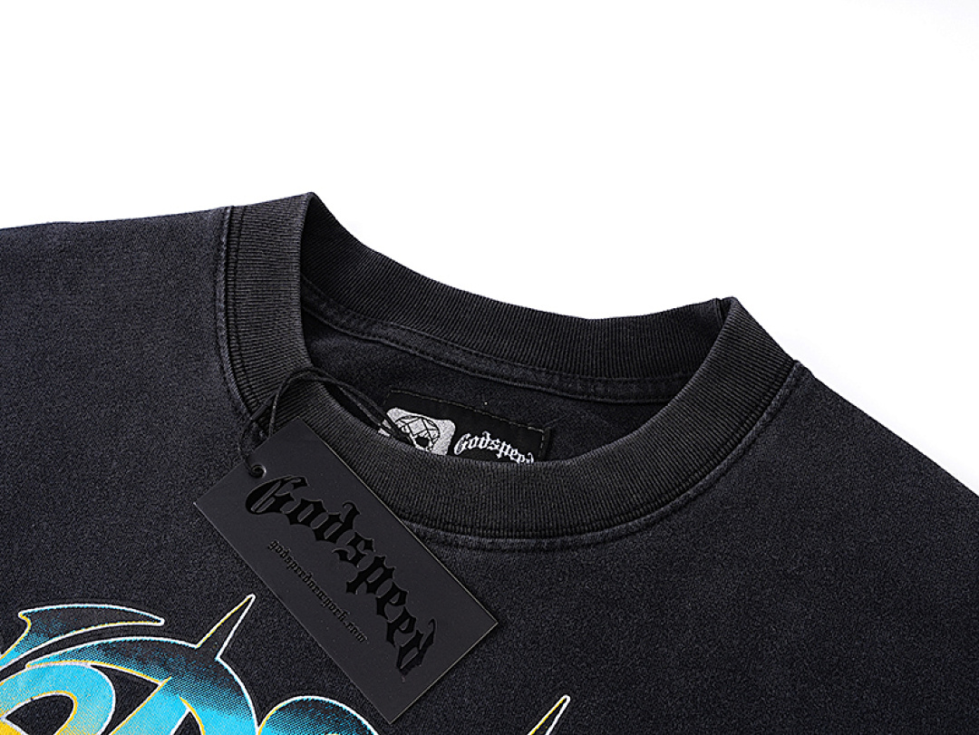 EM Sneakers Godspeed T-shirt #1117 Washed Black