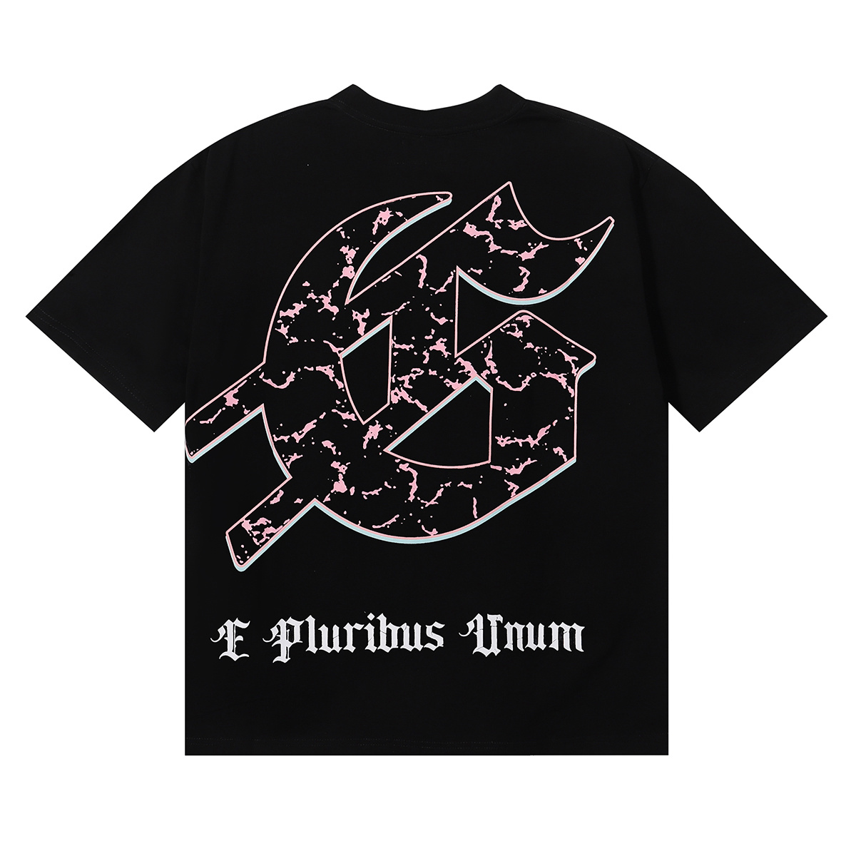 EM Sneakers Godspeed Tech Gaze Skull Print T-shirt #7038 Black /White