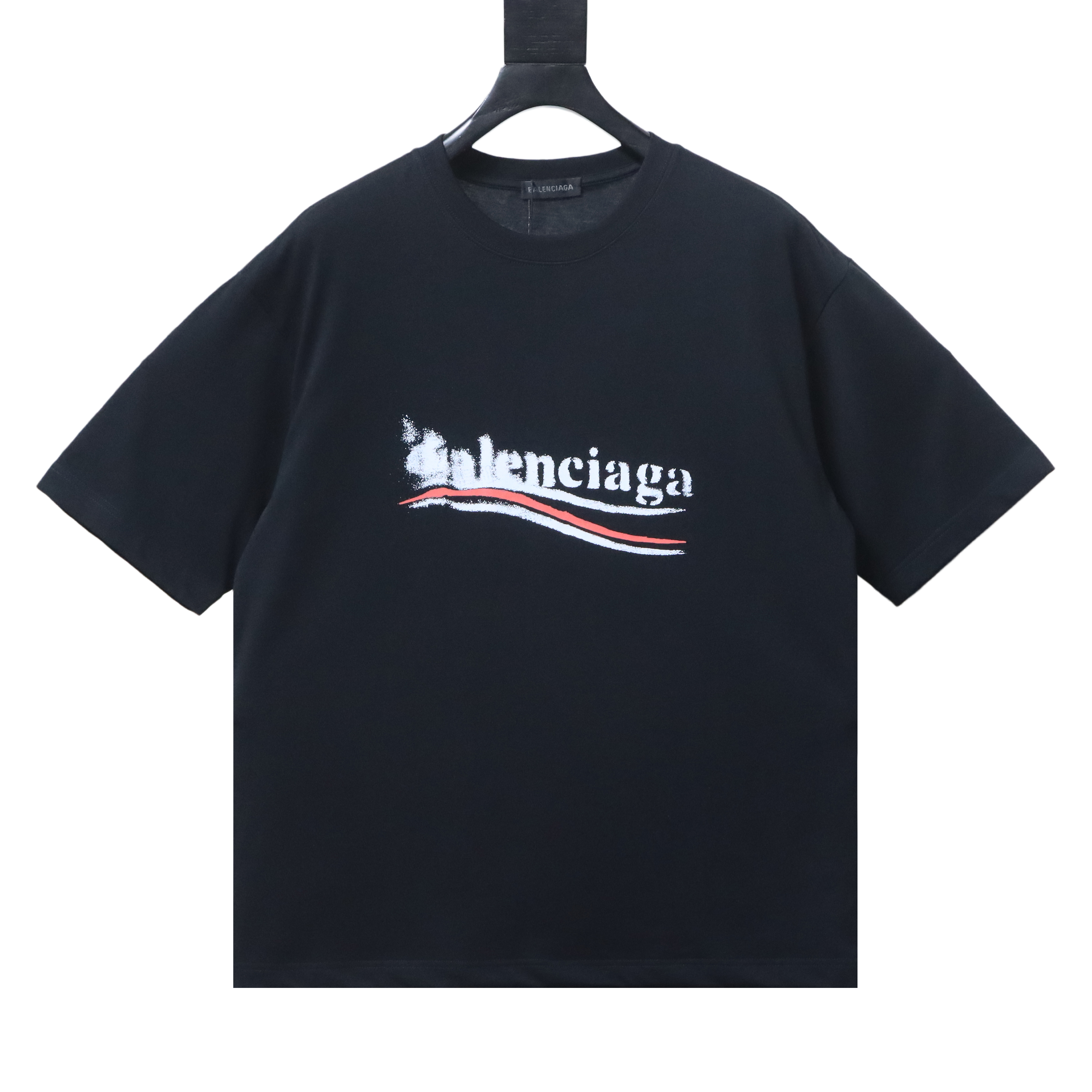 EM Sneakers Balenciaga 24SS Blur Coca-Cola Print T-shirt Black