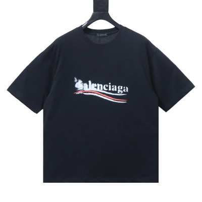 EM Sneakers Balenciaga 24SS Blur Coca-Cola Print T-shirt Black 01