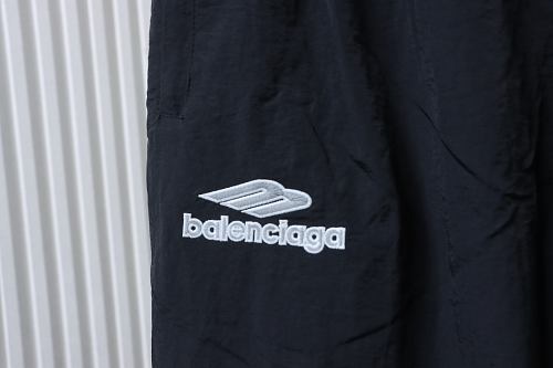 EM Sneakers Balenciaga 3B Football Tracksuit Black Technical Cotton Blend Poplin Pants