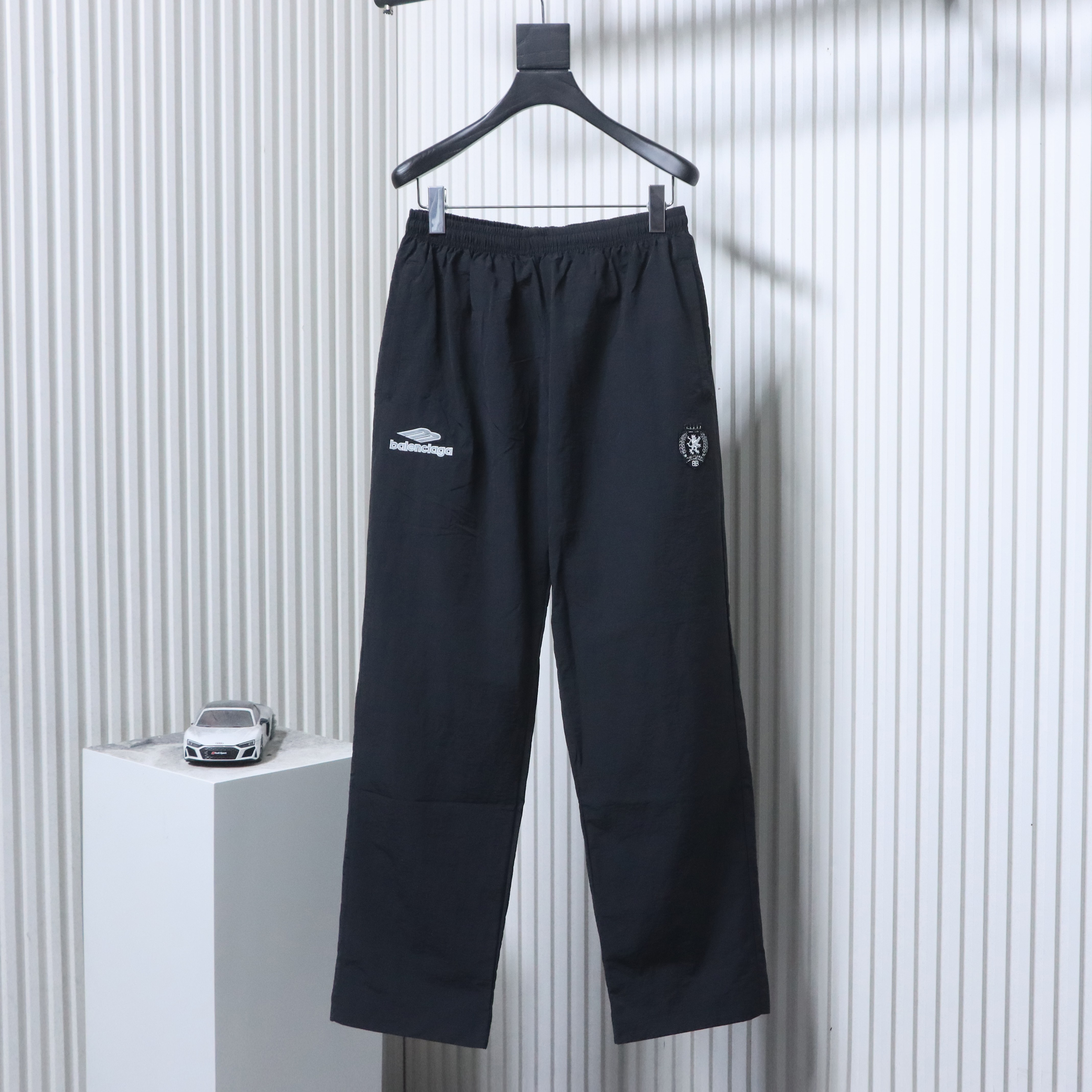 EM Sneakers Balenciaga 3B Football Tracksuit Black Technical Cotton Blend Poplin Pants
