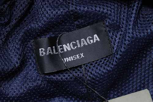 EM Sneakers Balenciaga 3B Football Tracksuit Dark Navy Blue Technical Cotton Blend Poplin Pants