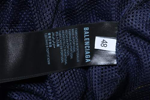 EM Sneakers Balenciaga 3B Football Tracksuit Dark Navy Blue Technical Cotton Blend Poplin Pants