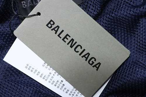 EM Sneakers Balenciaga 3B Football Tracksuit Dark Navy Blue Technical Cotton Blend Poplin Pants