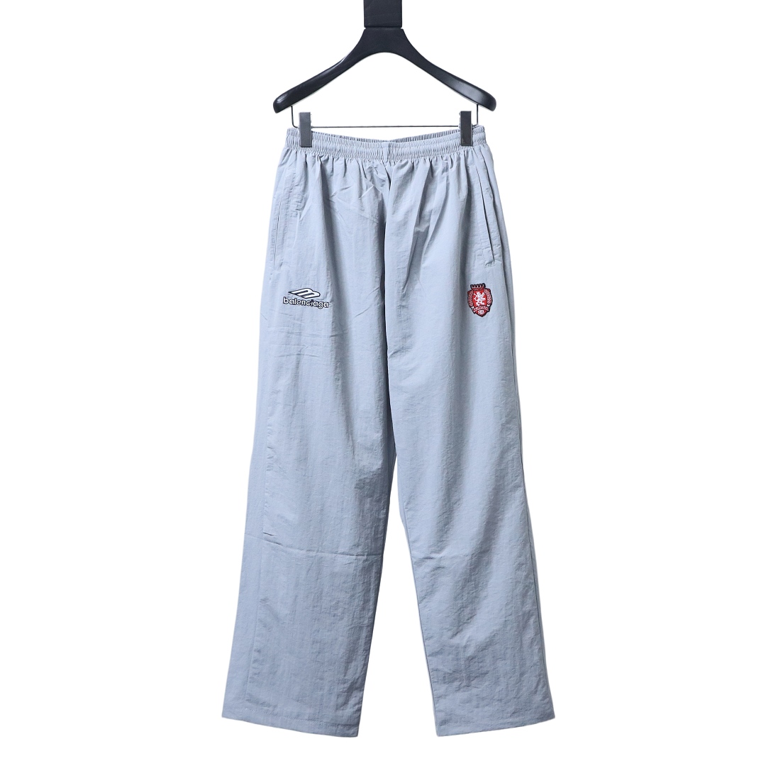 EM Sneakers Balenciaga 3B Football Tracksuit New Grey Tech Cotton Blend Poplin Pants