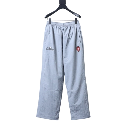 EM Sneakers Balenciaga 3B Football Tracksuit New Grey Tech Cotton Blend Poplin Pants 01