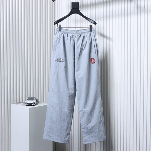 EM Sneakers Balenciaga 3B Football Tracksuit New Grey Tech Cotton Blend Poplin Pants