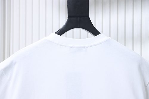 EM Sneakers Balenciaga Blue Circle Print Letter T-shirt White