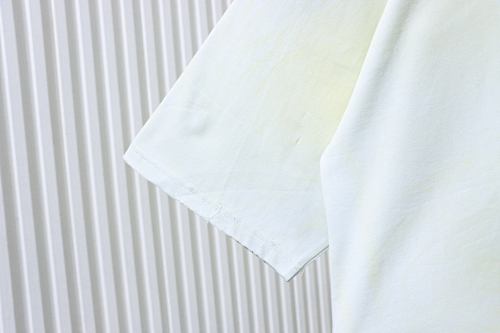 EM Sneakers Balenciaga Double B Distressed Hand-Painted Bitcoin Print T-Shirt White