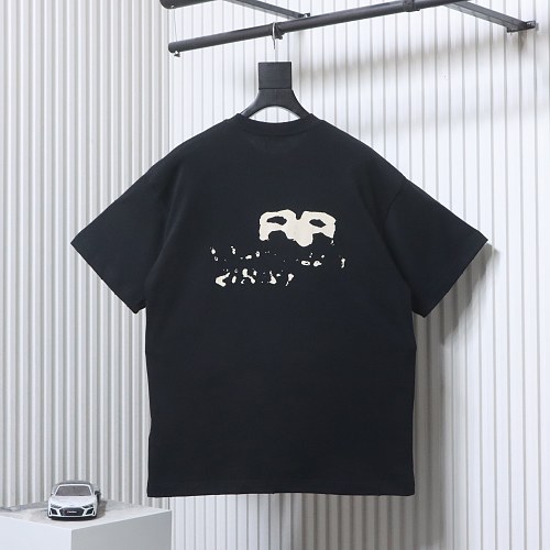 EM Sneakers Balenciaga Double B Graffiti Splatter Letter T-shirt Black