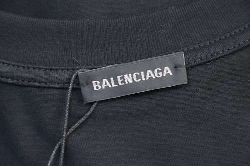 EM Sneakers Balenciaga Double B Graffiti Splatter Letter T-shirt Black
