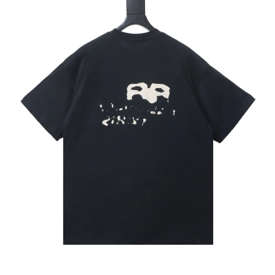 EM Sneakers Balenciaga Double B Graffiti Splatter Letter T-shirt Black 02