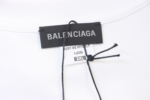 EM Sneakers Balenciaga Double B Graffiti Splatter Letter T-shirt White
