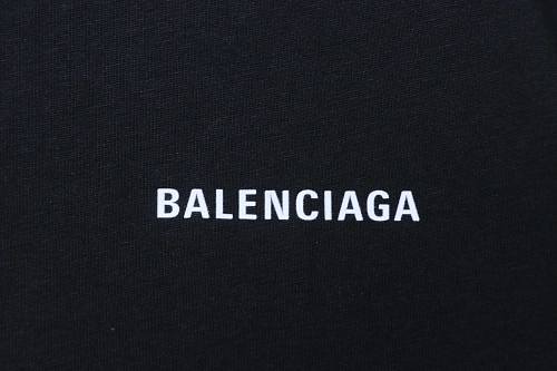 EM Sneakers Balenciaga Front and Back Letter Print T-shirt Black