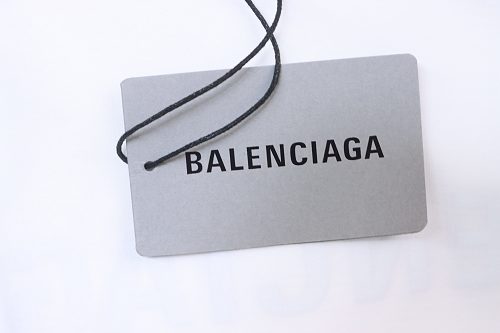 EM Sneakers Balenciaga Front and Back Letter Print T-shirt White