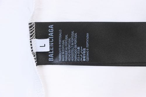 EM Sneakers Balenciaga Front and Back Letter Print T-shirt White