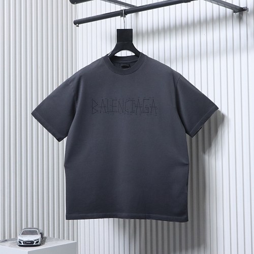 EM Sneakers Balenciaga Geometric Logo Print T-shirt Washed Black