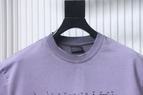 EM Sneakers Balenciaga Geometric Logo Print T-shirt Washed Purple